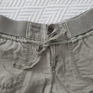 Aéropostale Cargo Bootie Linen/Cotton Shorts w Adjustable tie elastic waist
